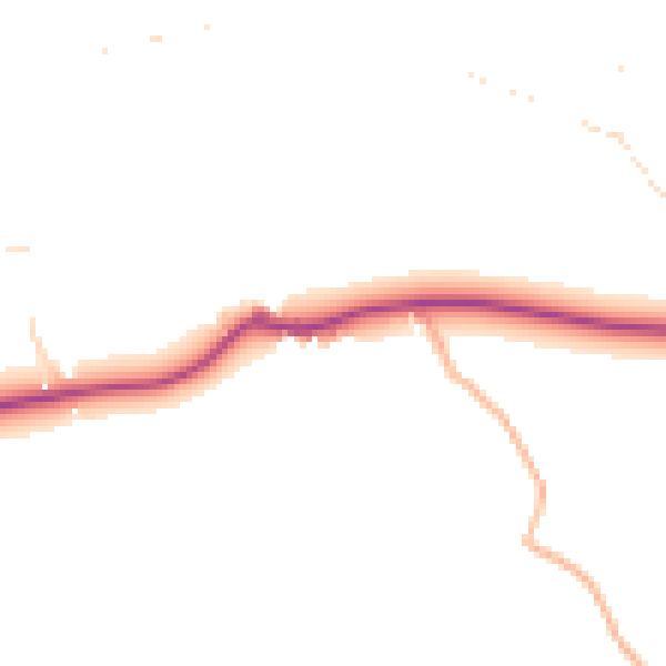 Daytime road noise heatmap for EX39 5DJ
