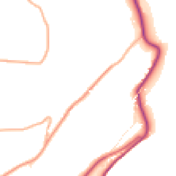 Daytime road noise heatmap for EX39 5HF