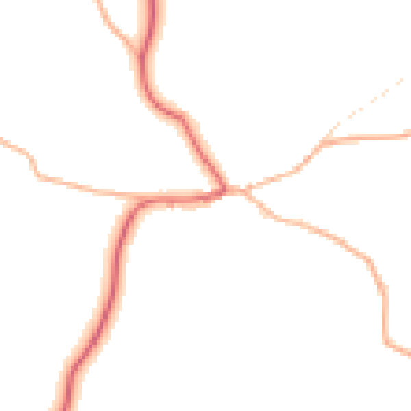 Daytime road noise heatmap for EX39 5JS