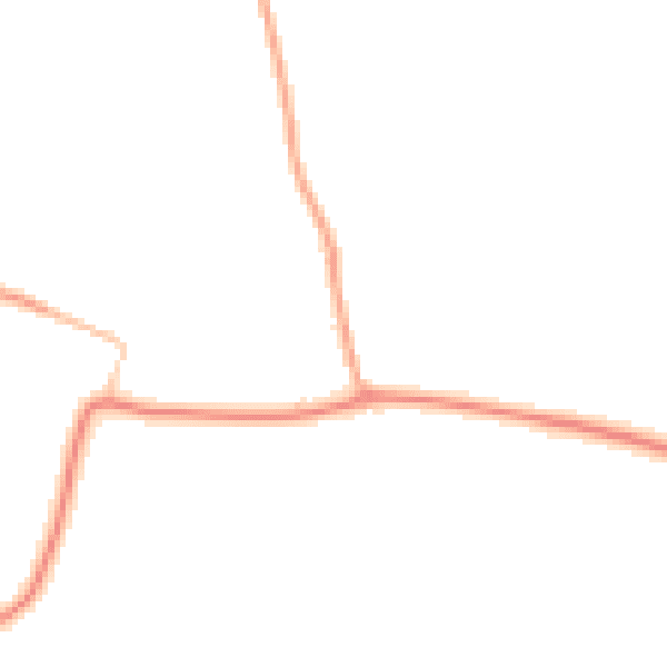 Night-time road noise heatmap for EX39 5RU