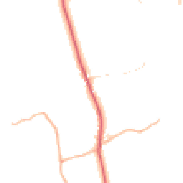Daytime road noise heatmap for EX39 5ST