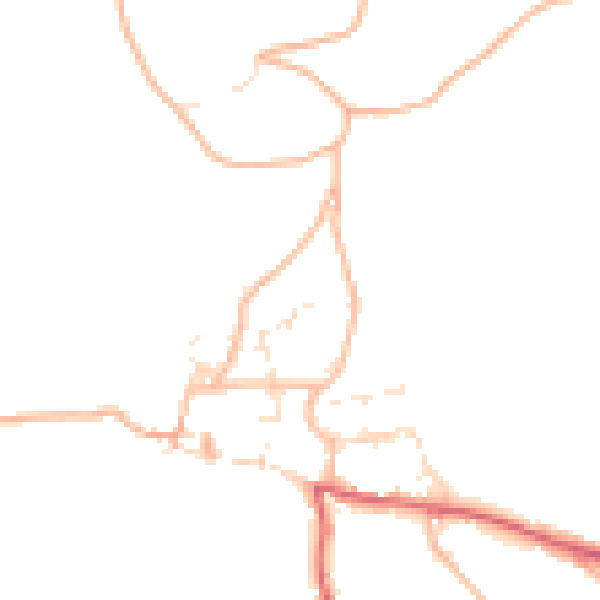 Daytime road noise heatmap for EX39 6JA