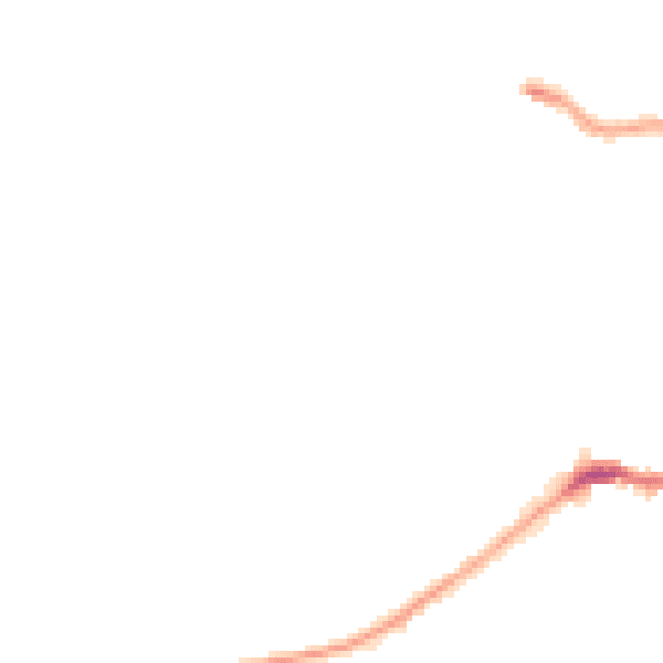 Night-time road noise heatmap for EX4 1PQ