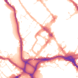Daytime road noise heatmap for EX4 3BQ