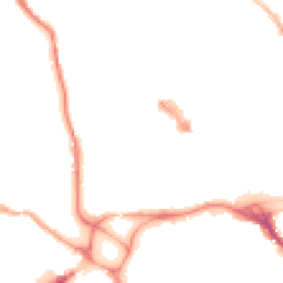 Night-time road noise heatmap for EX4 3BQ