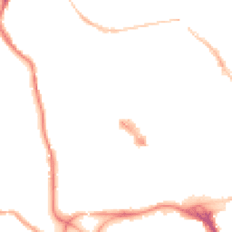Night-time road noise heatmap for EX4 3EA