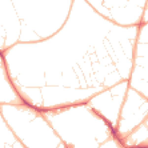 Daytime road noise heatmap for EX4 4LS