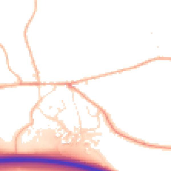 Daytime road noise heatmap for EX6 6AB