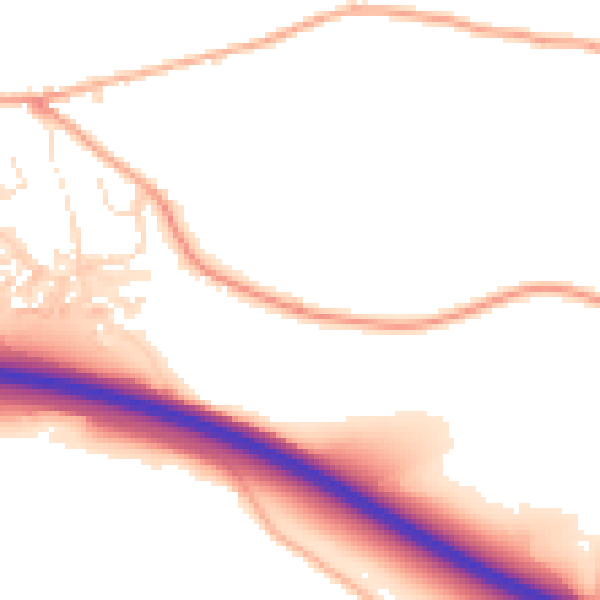 Daytime road noise heatmap for EX6 6AD