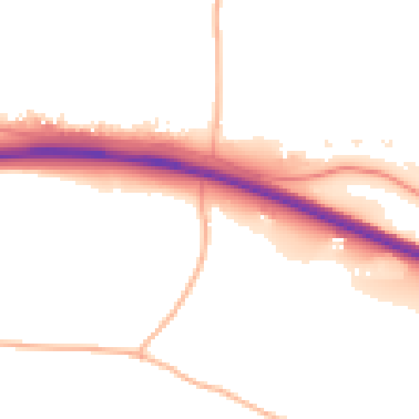 Daytime road noise heatmap for EX6 6AH