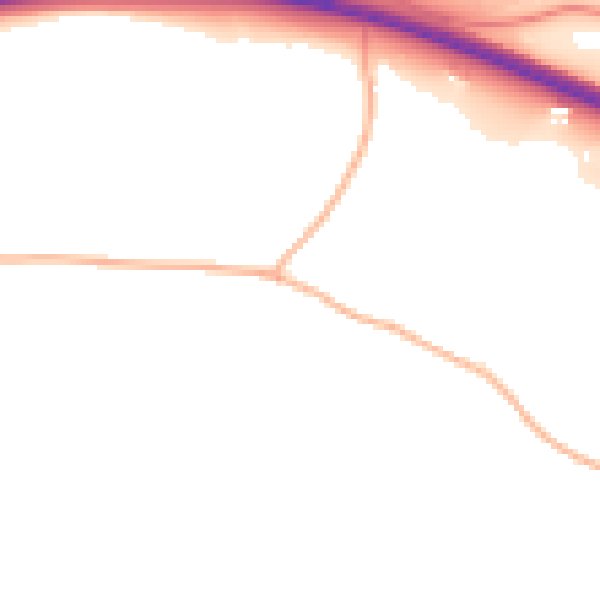 Daytime road noise heatmap for EX6 6AJ