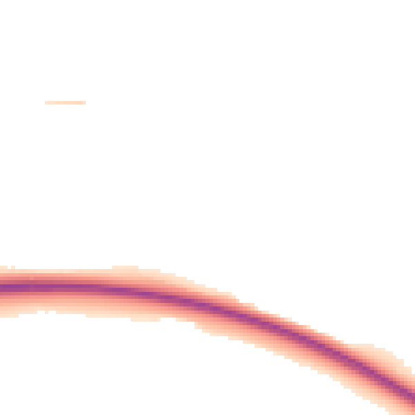 Night-time road noise heatmap for EX6 6AR