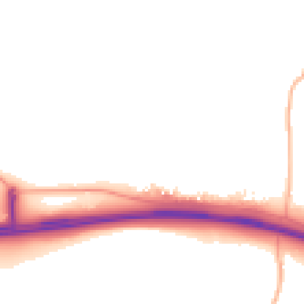 Daytime road noise heatmap for EX6 6BY