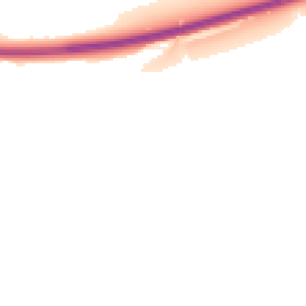 Night-time road noise heatmap for EX6 6DT
