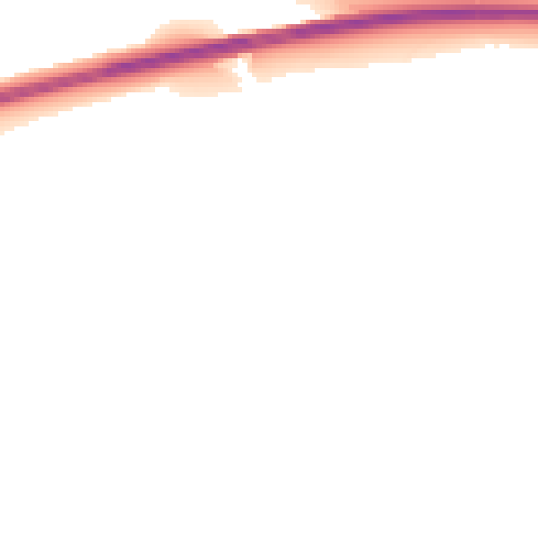 Night-time road noise heatmap for EX6 6DW