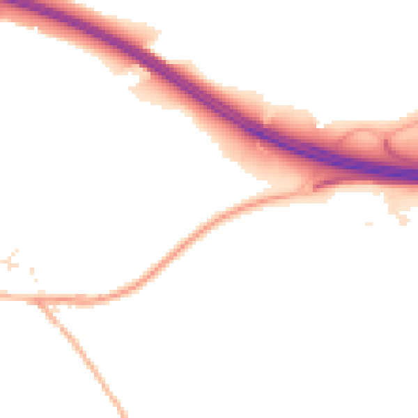 Daytime road noise heatmap for EX6 6JL