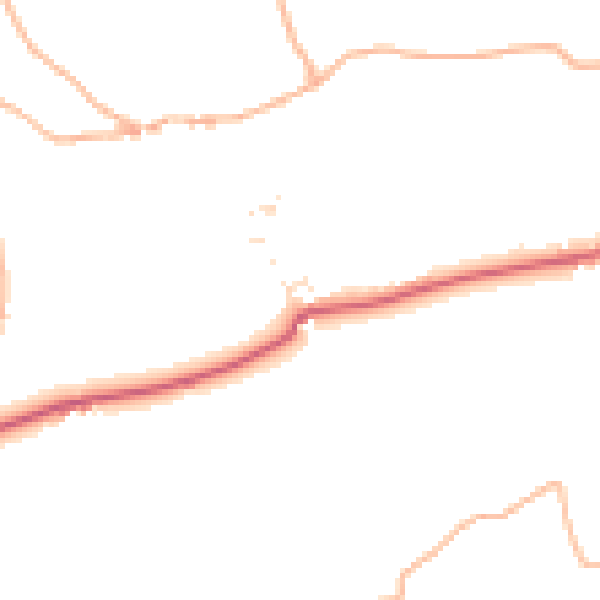 Daytime road noise heatmap for EX6 7EZ