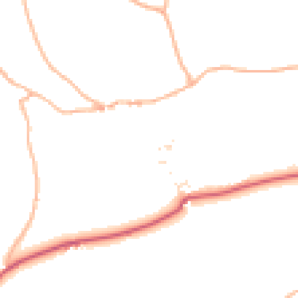 Daytime road noise heatmap for EX6 7JH