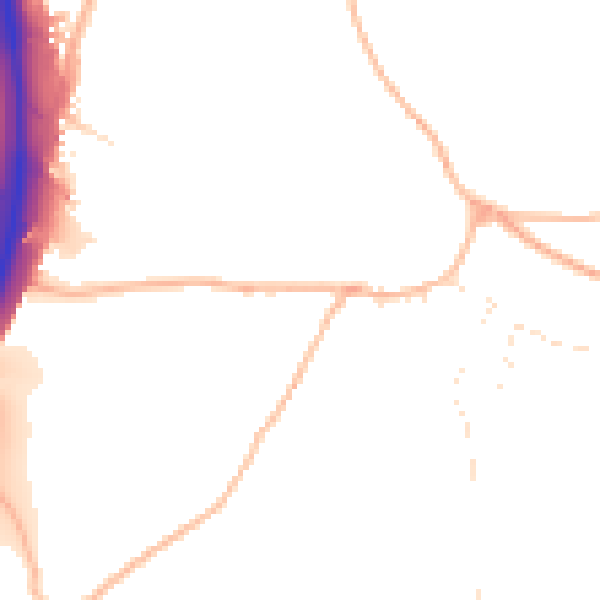 Daytime road noise heatmap for EX6 7UG