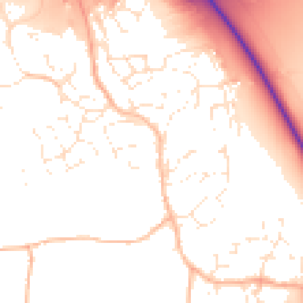 Daytime road noise heatmap for EX6 8AJ