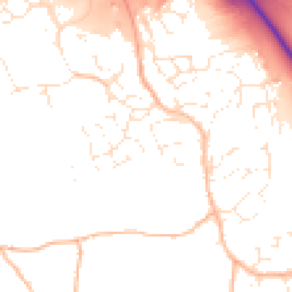 Daytime road noise heatmap for EX6 8AL