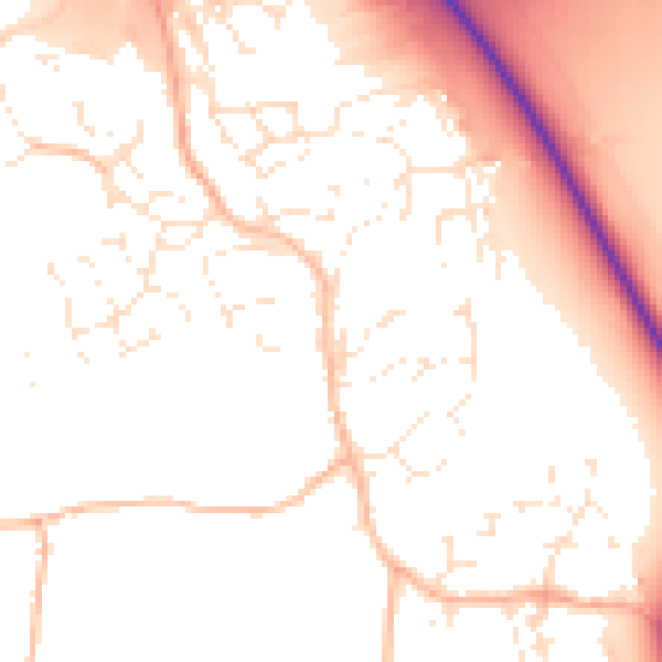 Daytime road noise heatmap for EX6 8DD