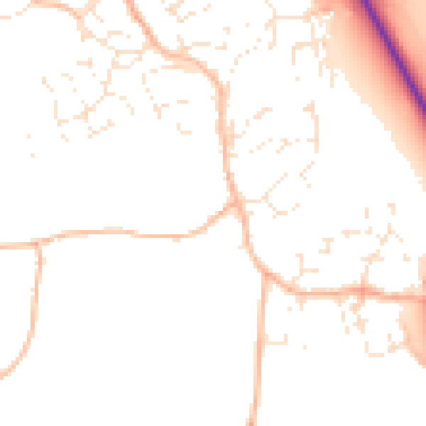Daytime road noise heatmap for EX6 8DG