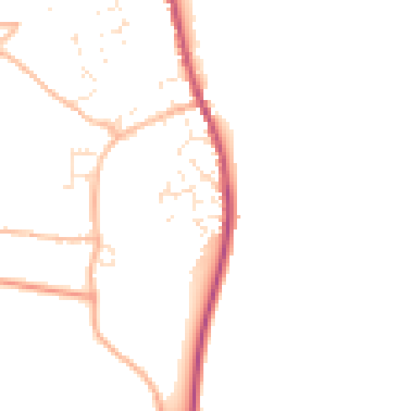 Daytime road noise heatmap for EX6 8EL