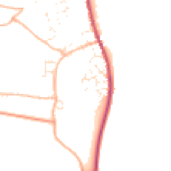 Daytime road noise heatmap for EX6 8EP
