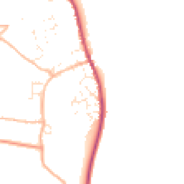 Daytime road noise heatmap for EX6 8EQ