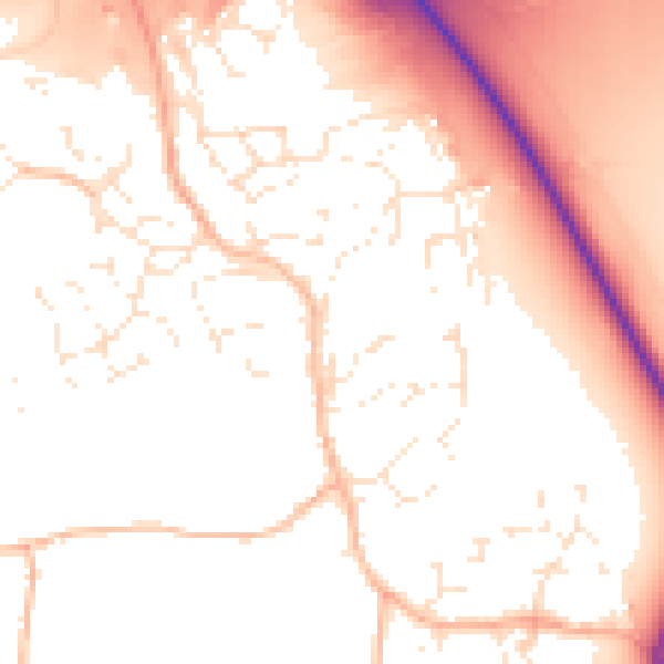 Daytime road noise heatmap for EX6 8HU
