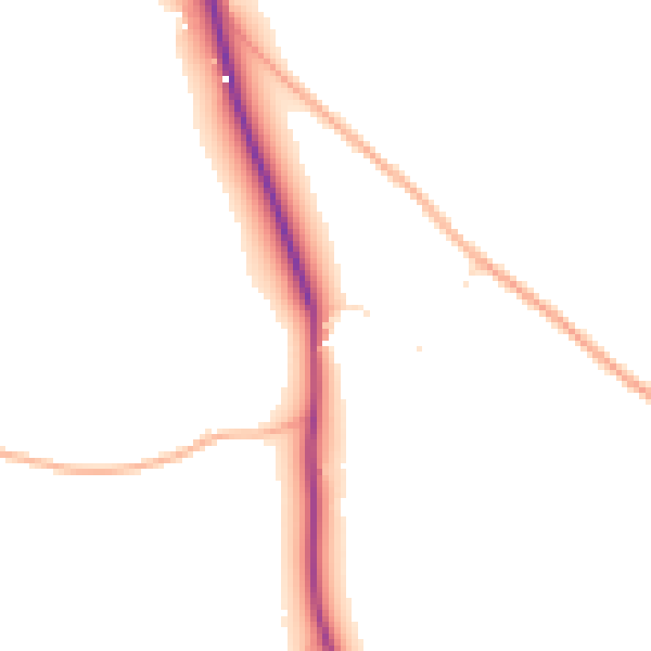 Daytime road noise heatmap for EX6 8JW