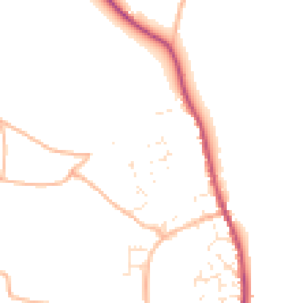 Daytime road noise heatmap for EX6 8PL