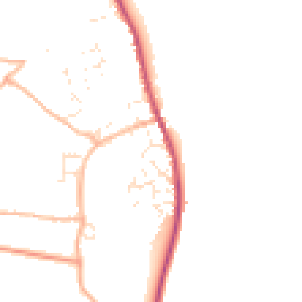 Daytime road noise heatmap for EX6 8PZ