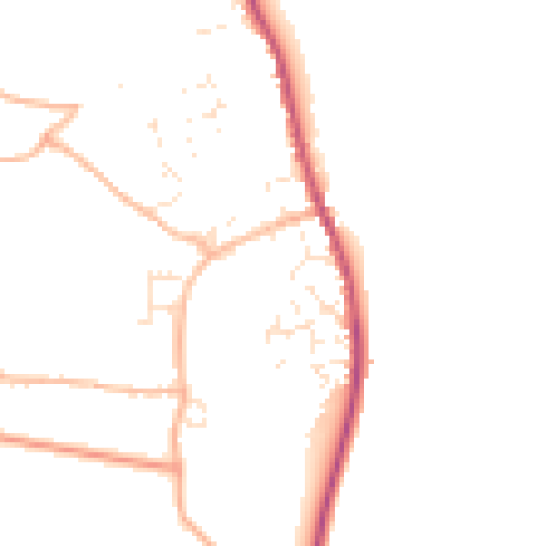 Daytime road noise heatmap for EX6 8QA