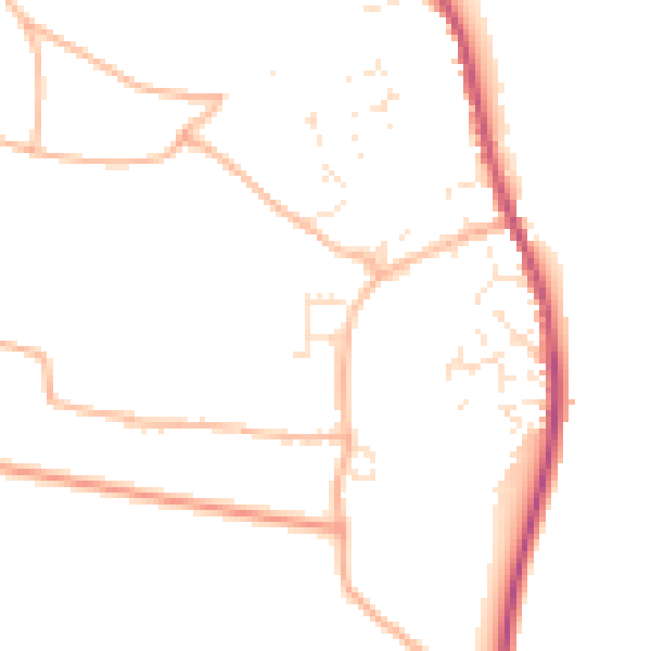 Daytime road noise heatmap for EX6 8QJ