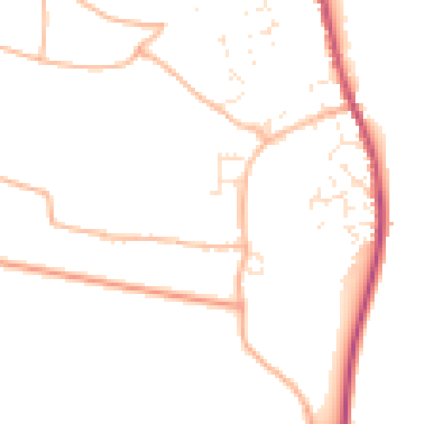 Daytime road noise heatmap for EX6 8QL