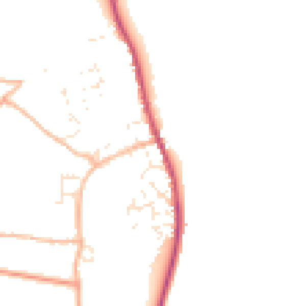 Daytime road noise heatmap for EX6 8QQ