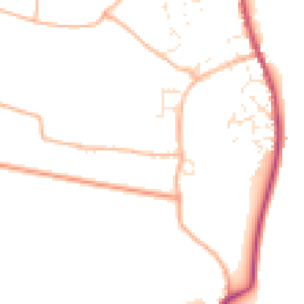 Daytime road noise heatmap for EX6 8QT
