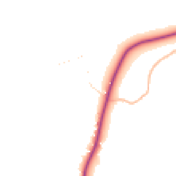 Daytime road noise heatmap for EX6 8RR