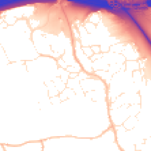 Daytime road noise heatmap for EX6 8SR