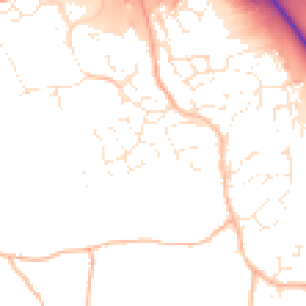 Daytime road noise heatmap for EX6 8SS