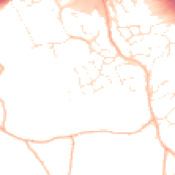 Daytime road noise heatmap for EX6 8SW