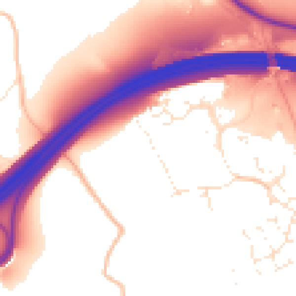 Daytime road noise heatmap for EX6 8TJ