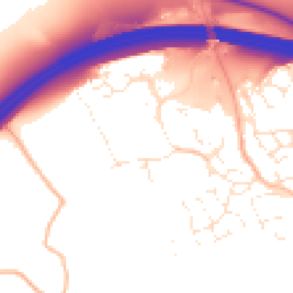 Daytime road noise heatmap for EX6 8TU