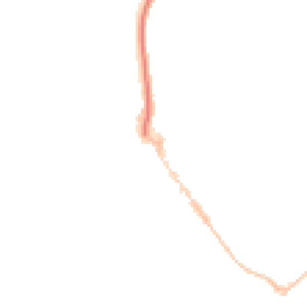 Night-time road noise heatmap for EX8 1AB