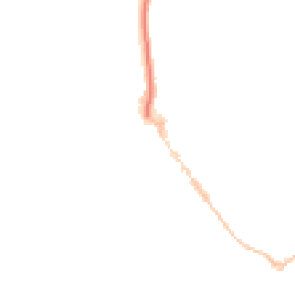Night-time road noise heatmap for EX8 1AF