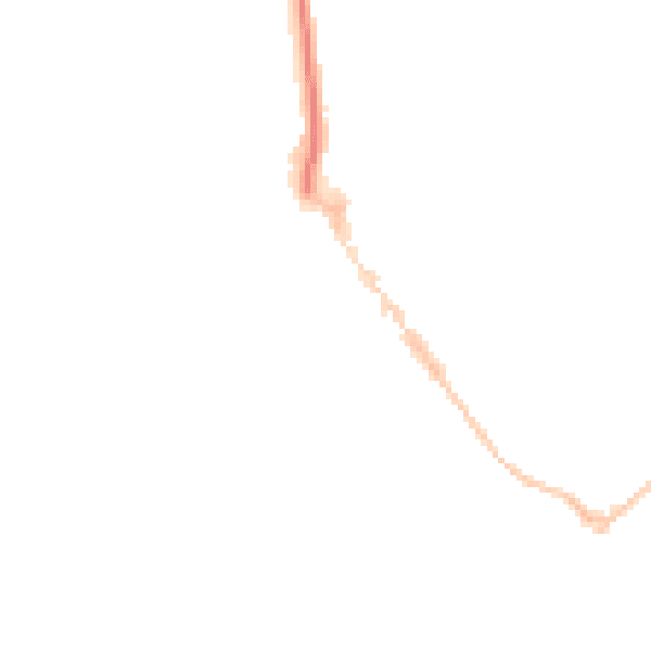 Night-time road noise heatmap for EX8 1AH
