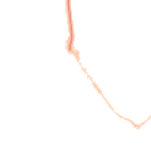 Night-time road noise heatmap for EX8 1AL
