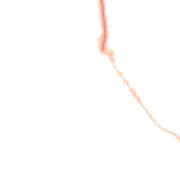 Night-time road noise heatmap for EX8 1AP